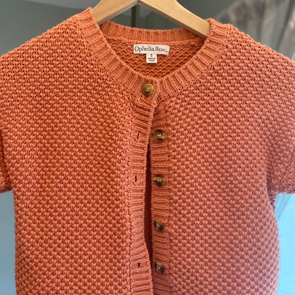 Salmon knit cardigan